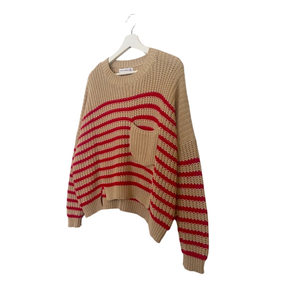 Faithful The Brand | Chunky Knit Striped Crop Sweater - SF 49ers vibes